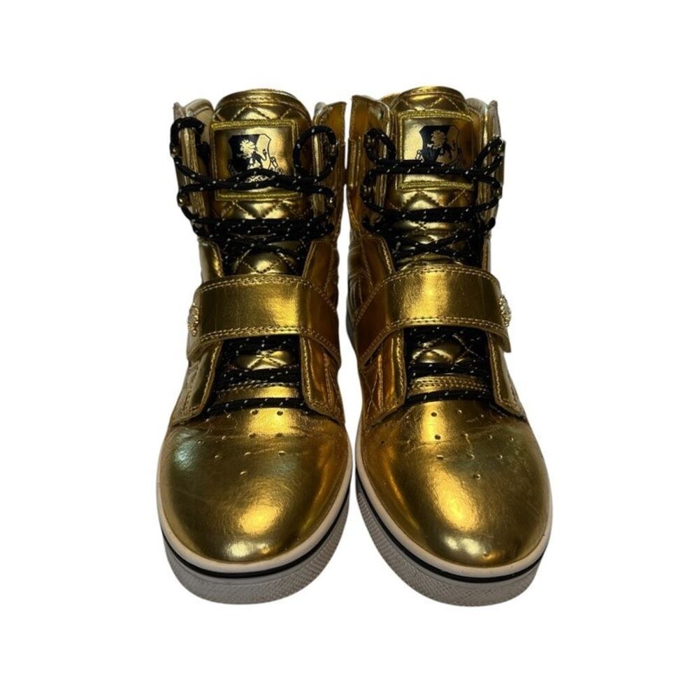 Vlado Atlas High Top Women's Gold Metallic Lace Up Fashion Sneakers Shoes Size 8 - Picture 4 of 15